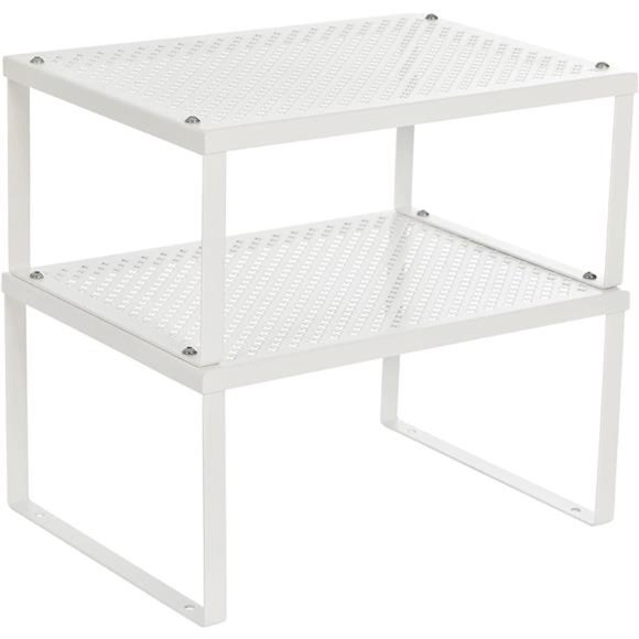 Cabinet Shelf Organizers, Stackable, Expandable, Set of 2 Metal Counter Shelves - Picture 1 of 5